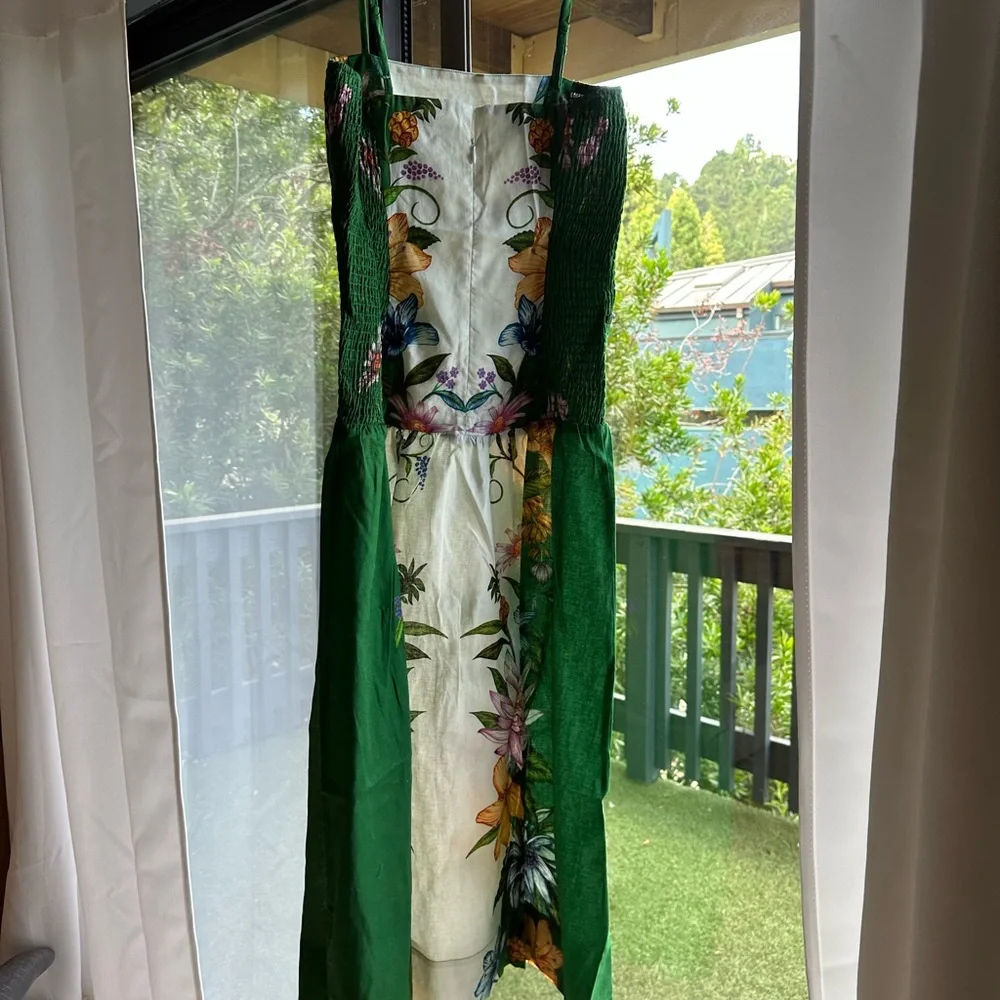 FARM Rio Sweet Bloom linen-blend midi dress - Picture 12 of 13